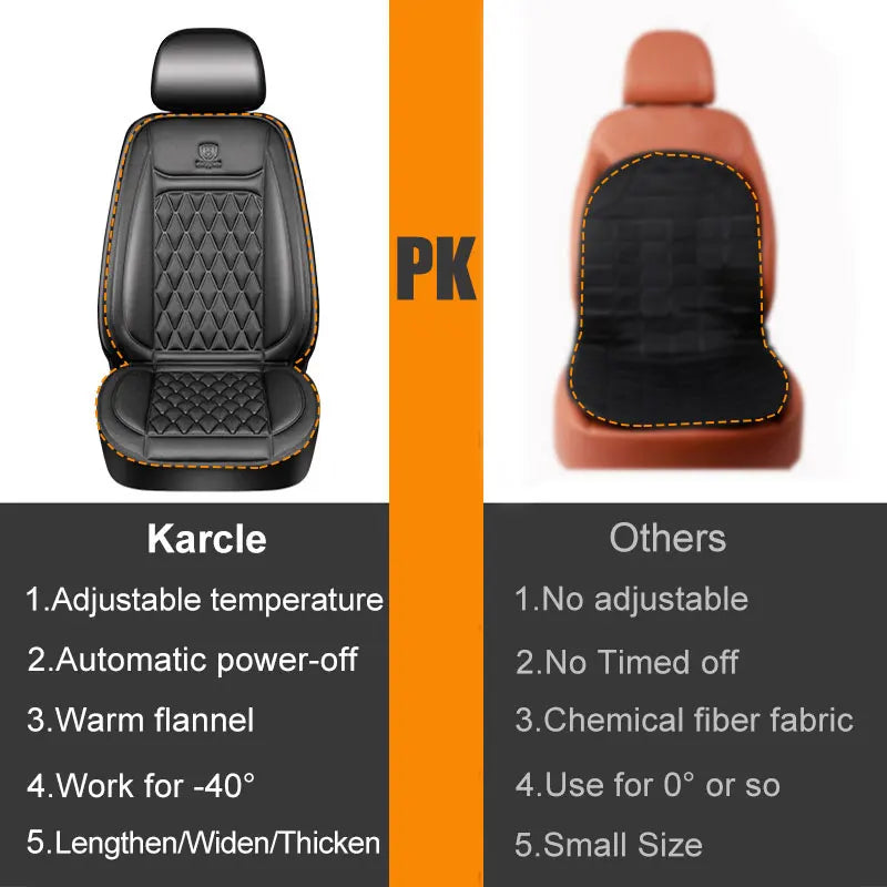 12–24V Heated Car Seat Cover – Fast Heating & Comfort