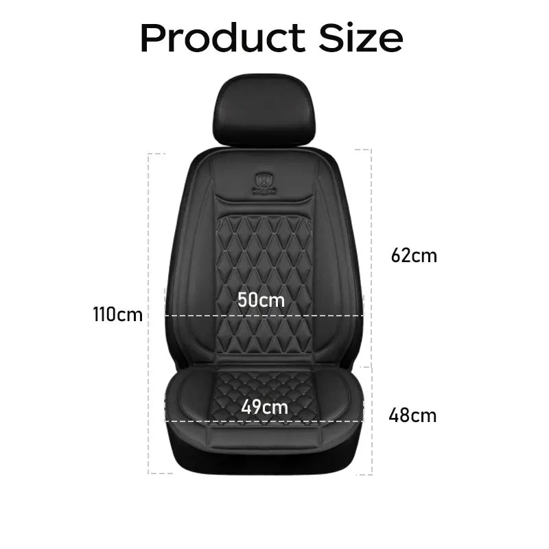 12–24V Heated Car Seat Cover – Fast Heating & Comfort