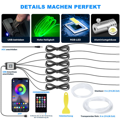 Bande LED d'Ambiance 8m avec Capteur Sonore - Contrôle App & Télécommande Premium