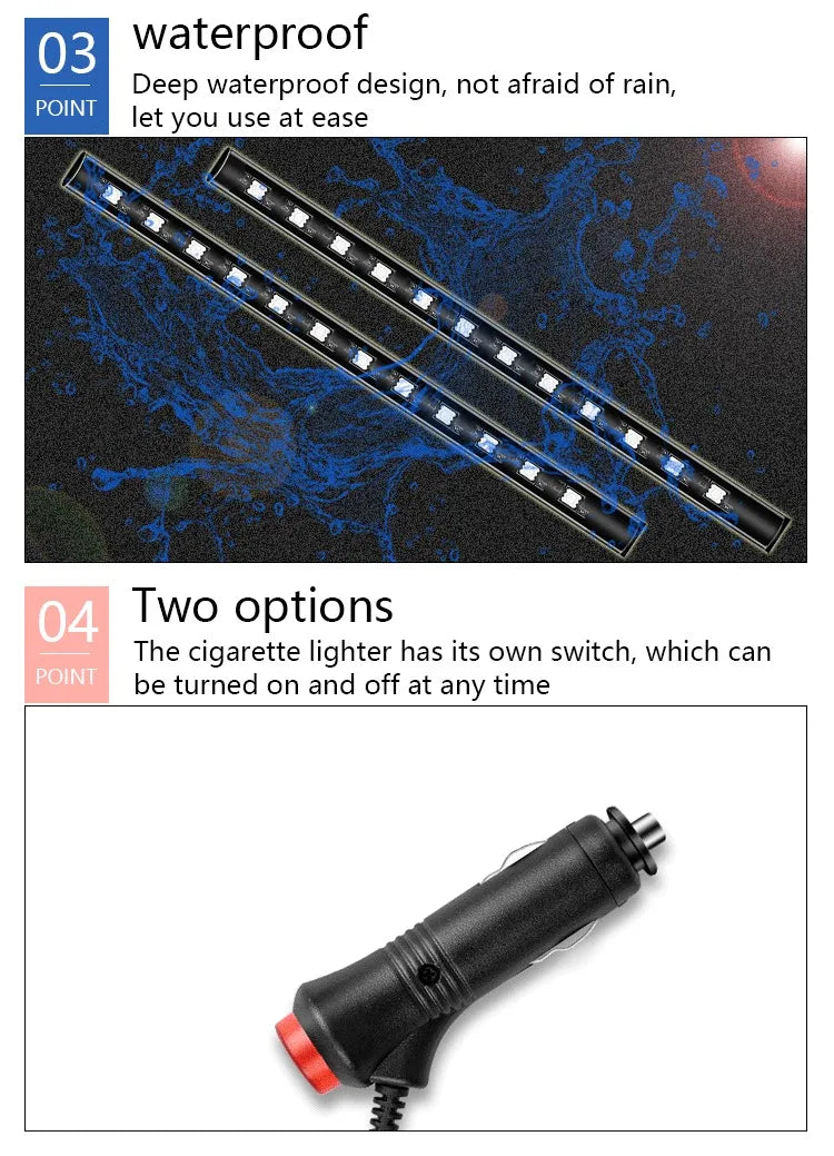 Car interior LED neon light