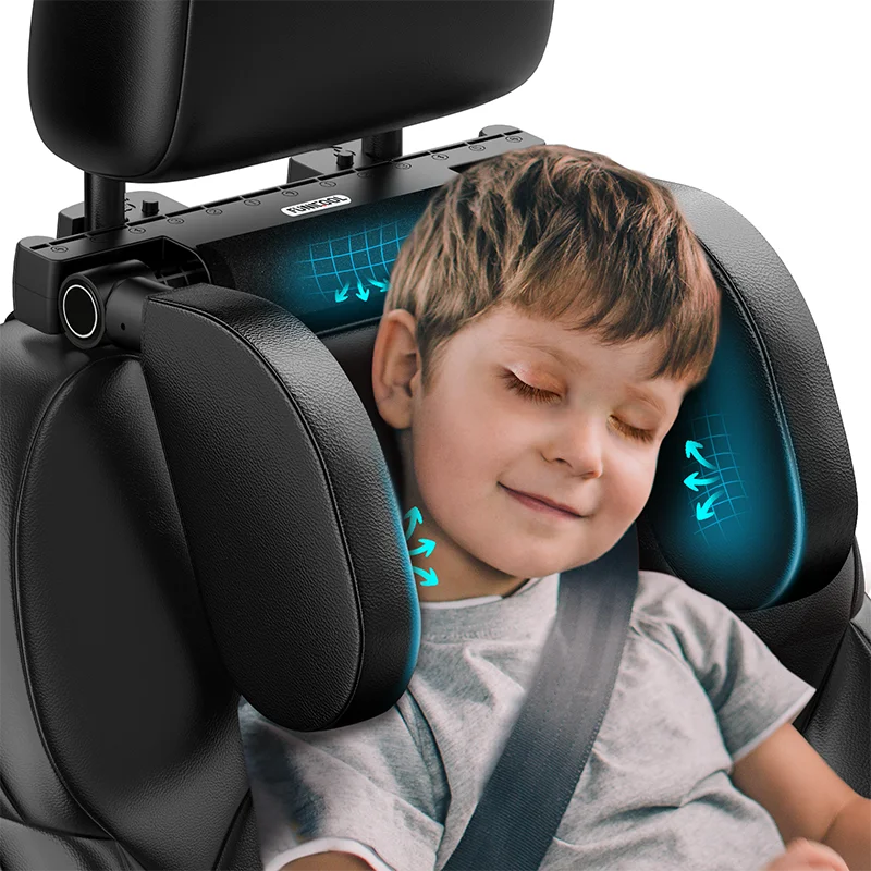 Car Seat Headrest Adjustable Side Head Support Telescopic Support on Cervical Spine  for Adults Kids U Shaped Pillow