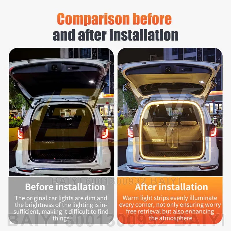 ande LED Dynamique Flexible 12V - Éclairage d'Ambiance Premium pour Coffre et Habitacle