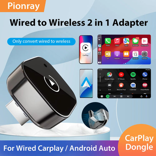 Wireless CarPlay & Android Auto Adapter – Plug & Play