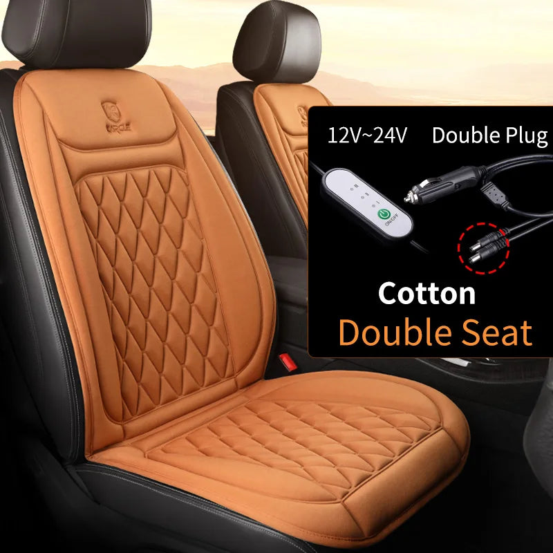 12–24V Heated Car Seat Cover – Fast Heating & Comfort