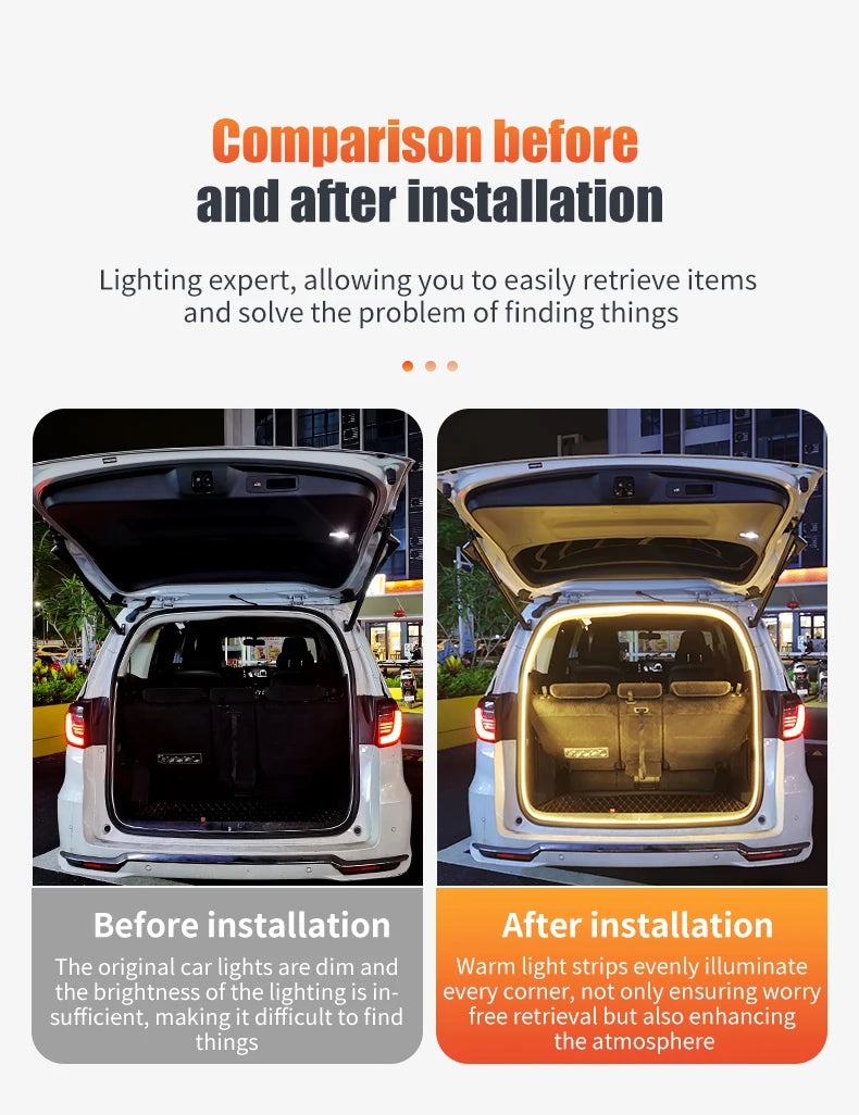 ande LED Dynamique Flexible 12V - Éclairage d'Ambiance Premium pour Coffre et Habitacle