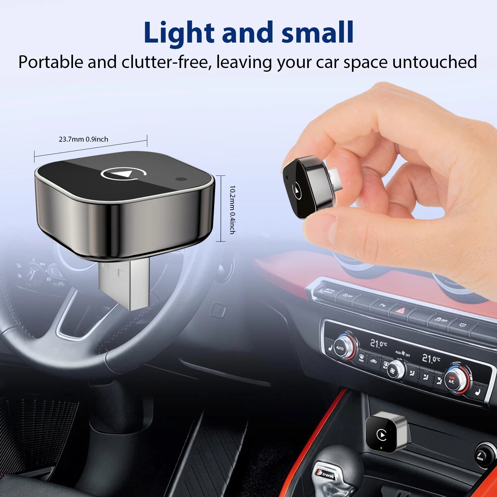 Wireless CarPlay & Android Auto Adapter – Plug & Play